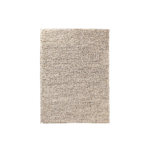 Schurwoll-Schlingenteppich,  naturweiß-ungefärbt 70 x 140 cm