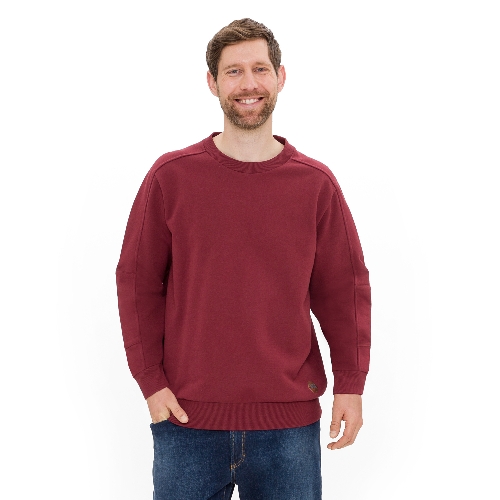 Sweat-Pullover aus reiner Bio-Baumwolle,  rubin