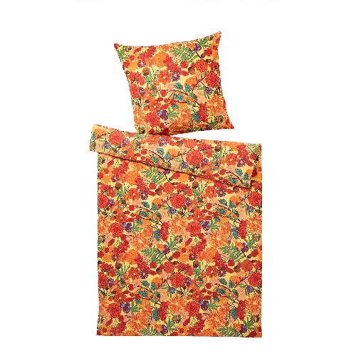 Linon-Bettwäsche-Garnitur,  bunt 80 x 80 + 135 x 200 cm