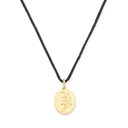 Kette mit Anhänger "Zweig",  gold Einheitsgröße