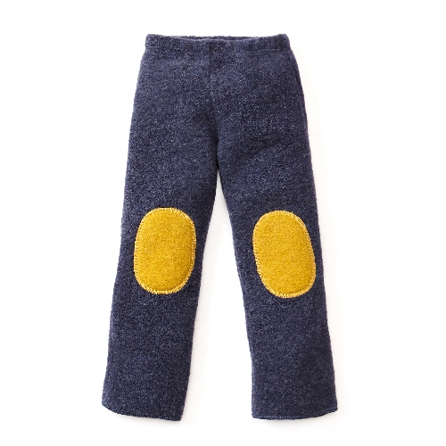 Walkhose mit Patches,  jeansblau/safran 86/92