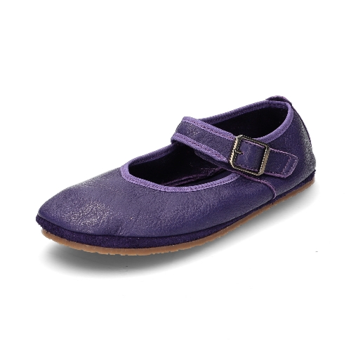 Barfußschuh Ballerina aus Bio-Leder,  traube 43