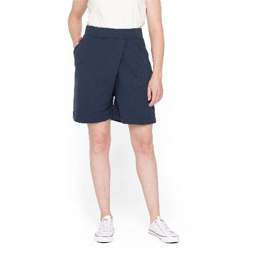 Bermudas in Wickeloptik aus reiner Bio-Baumwolle,  nachtblau 38